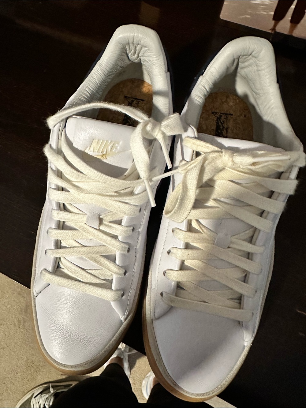 Nike phantom blazer White Leather Low-Top Athletic Sneakers